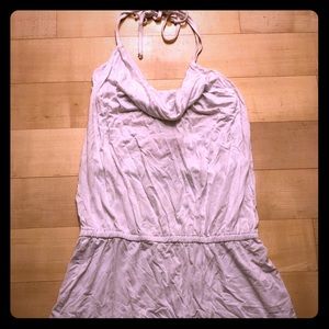 Lure white halter swimsuit coverup